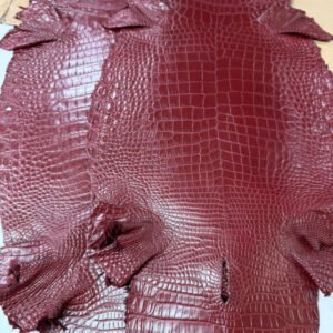 Da Cá Sấu Thuộc Cao Cấp - Sắc Đỏ Đô Burgundy Premium